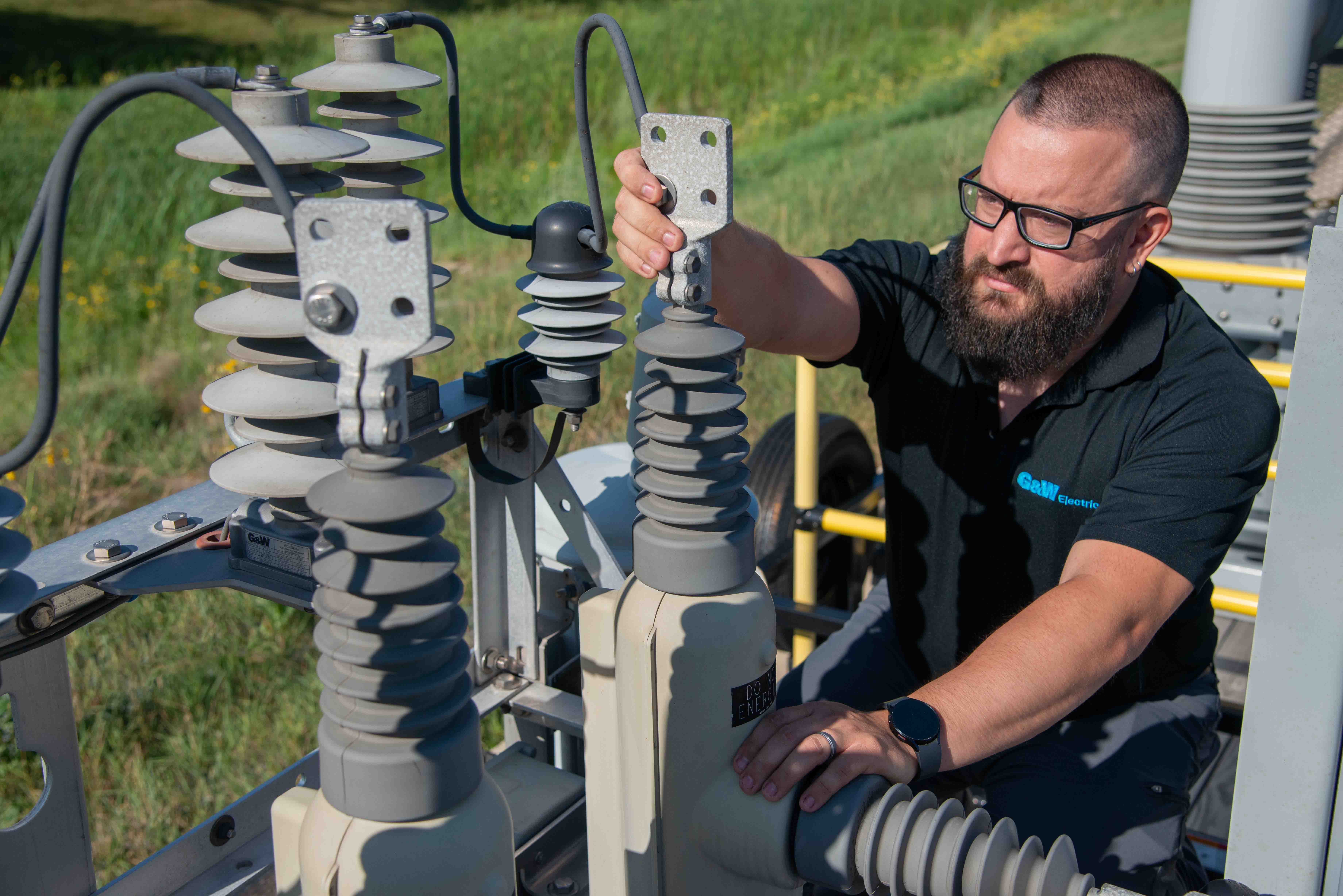 Apprentice working on equipment