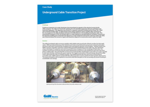 Underground Cable Termination Project Brochure Cover