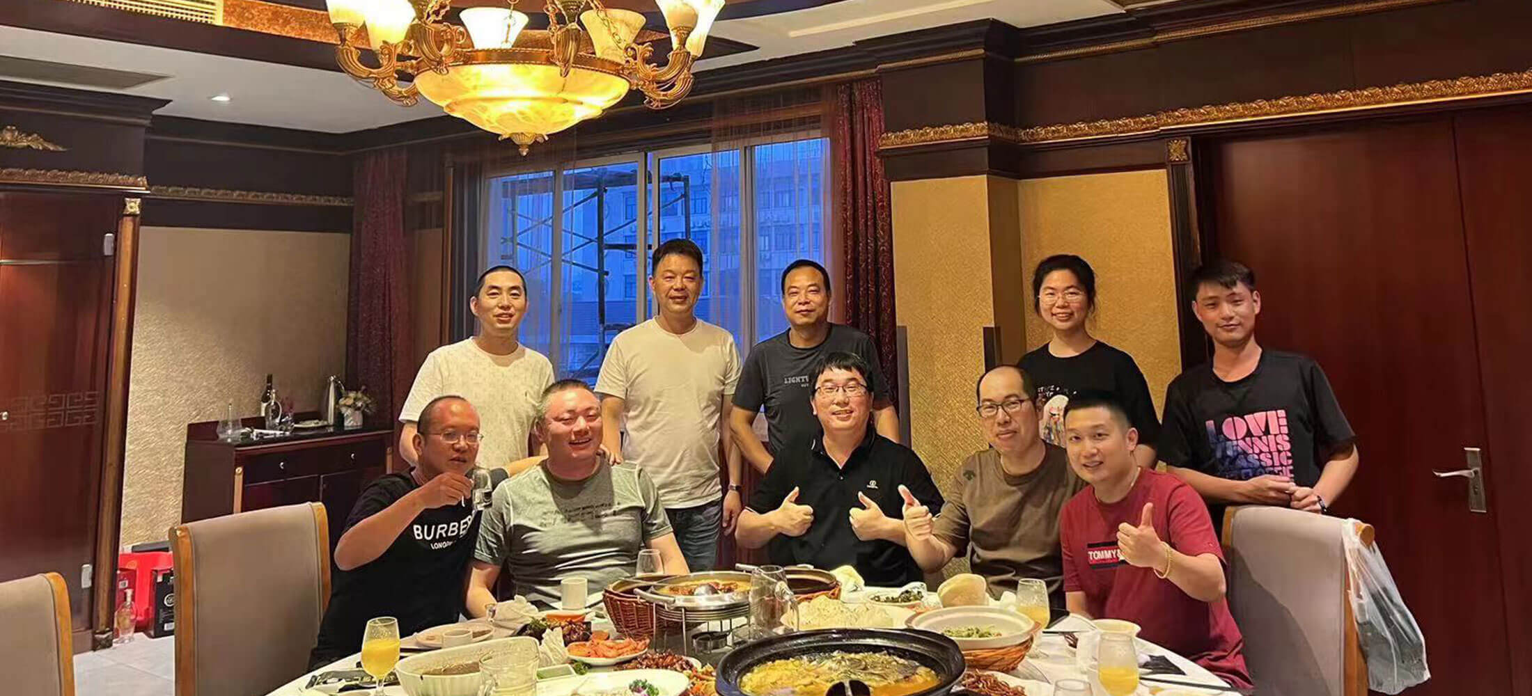 Group picture at dinner in Shanghai